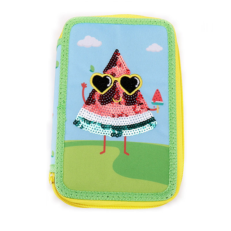 Οικολογική τσάντα μολύβι 300D Oxford Fabric Watermelon με διπλό φερμουάρ